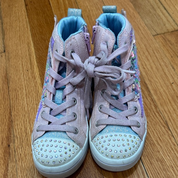 Skechers girls High-Top Sneakers with Glitter and Rhinestones size 13.5 - Picture 1 of 13